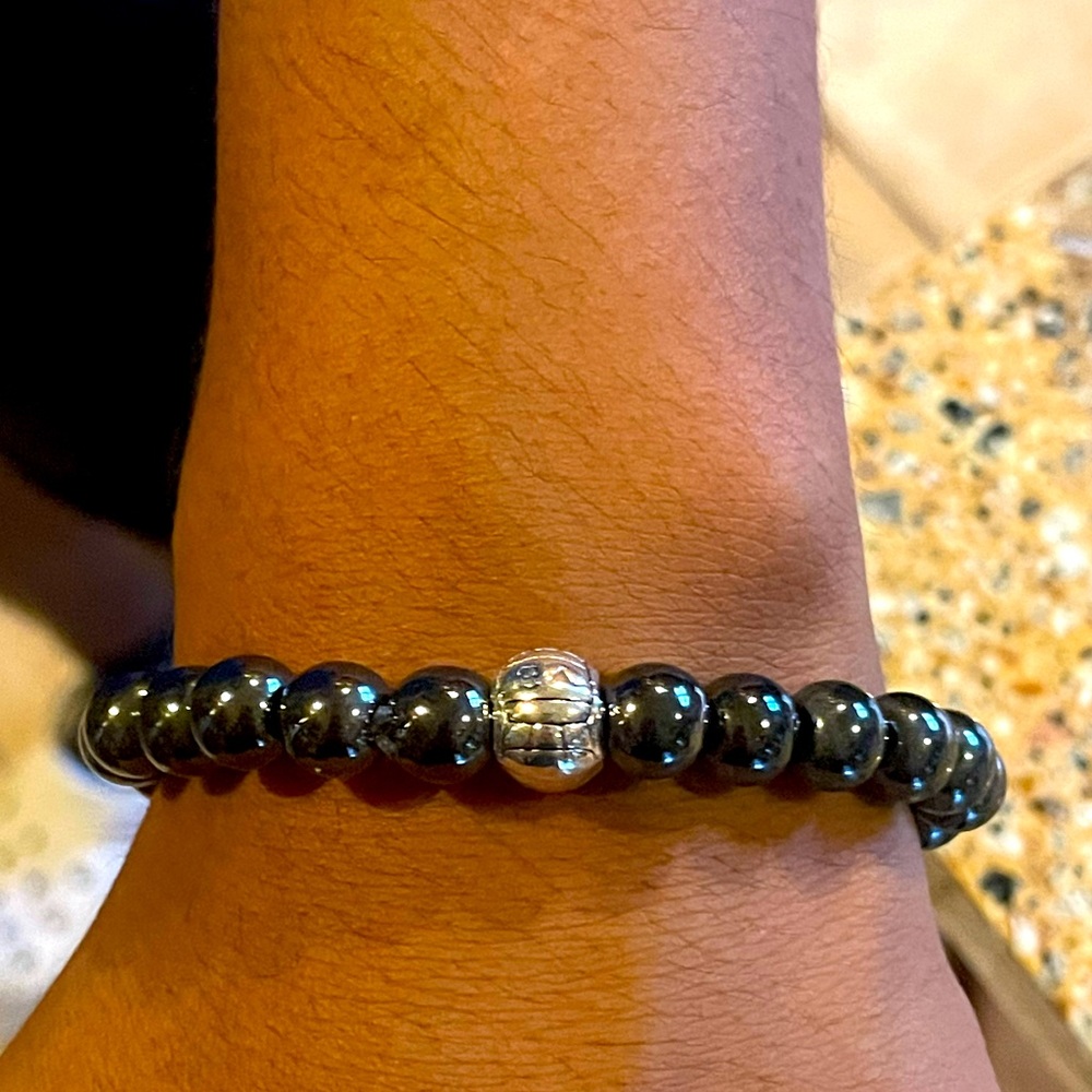 Hematite bead bracelet